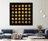 "Golden Spots Black" Giant Art 72x72 Wall Art