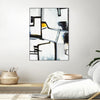 "The A Line Ii" Canvas Framed Black 18x24 Wall Art