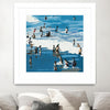"Surf's Up" Matted and Framed White 36x36 Wall Art