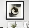 "Smokey Circumference" Matted and Framed Black 30x30 Wall Art