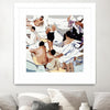 "Tammy & Greg's Pool Party" Matted and Framed White 30x30 Wall Art