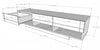 Nordika Stereo 72" TV Stand - Black 