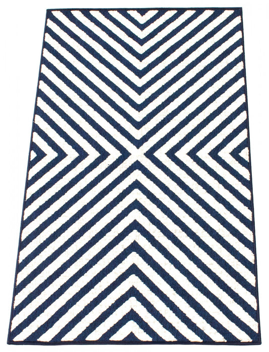 Dodie Blue-Ivory 2'8\" x 4'11\" Area Rug