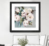 "Pale Pink Bouquet I" Matted and Framed Black 30x30 Wall Art