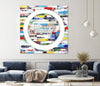 "Smoke Circus Iv" Giant Art 72x72 Wall Art