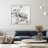 "Transparent Onyx" Canvas Framed Black 20x20 Wall Art