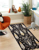 Pine Black Machine Washable Area Rug - 2'6" x 8'0"