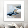 "Surfacing" Matted and Framed White 36x36 Wall Art