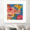 "Spring Bouquet V31" Matted and Framed White 30x30 Wall Art