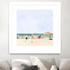 "Family Vacation Ii" Matted and Framed White 36x36 Wall Art