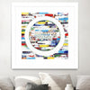 "Smoke Circus Iv" Matted and Framed White 36x36 Wall Art