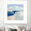 "Sand And Sky" Matted and Framed White 36x36 Wall Art