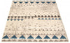 Raja Ivory-Blue Area Rug - 3'11" x 5'7"