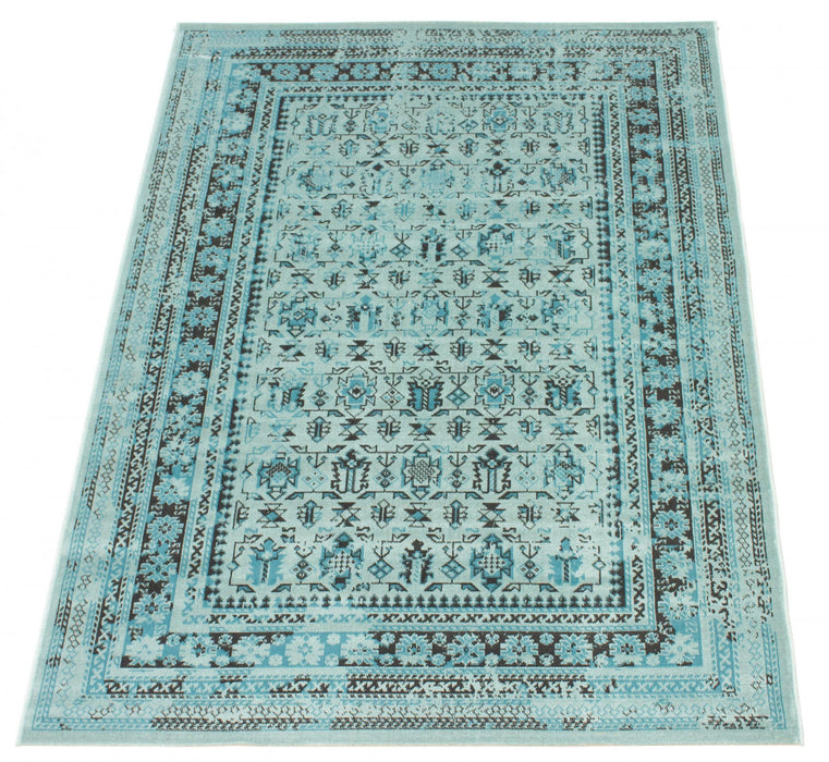 Awena Aqua 5'3\" x 7'7\" Area Rug
