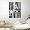 "Oceanrain" Canvas Framed Black 30x40 Wall Art