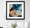 "On The Rocks" Matted and Framed Black 36x36 Wall Art