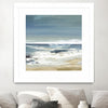 "East Coast Ii" Matted and Framed White 36x36 Wall Art