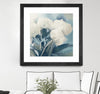 "White Roses I" Matted and Framed Black 30x30 Wall Art