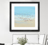"Beach Day I" Matted and Framed Black 36x36 Wall Art