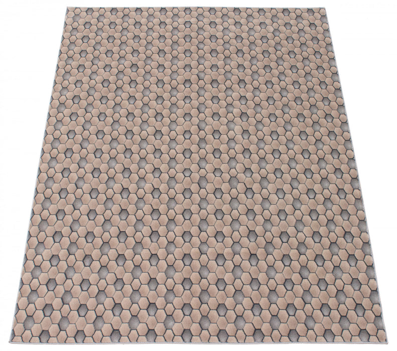 Ranger Taupe/grey Rug 5'3\" X 7'3\" Area Rug