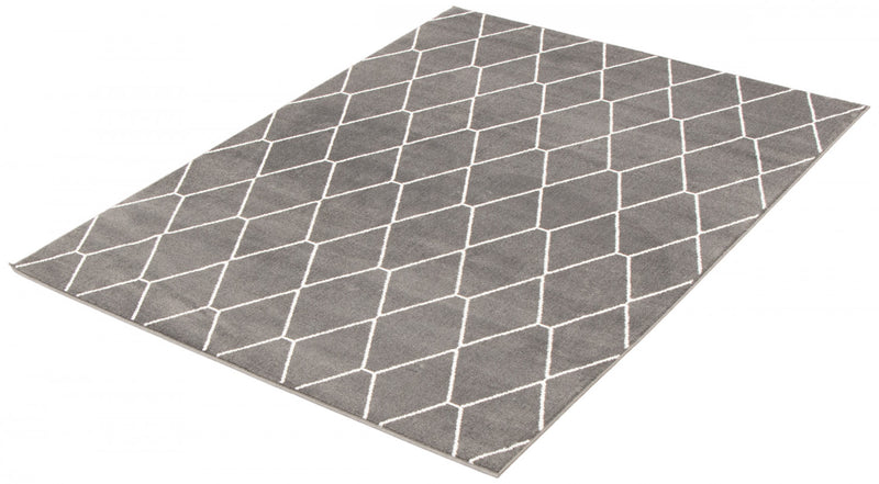 August Dark Grey-White 5'3\" x 7'3\" Area Rug