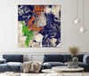 "Economic Shift I" Giant Art 72x72 Wall Art