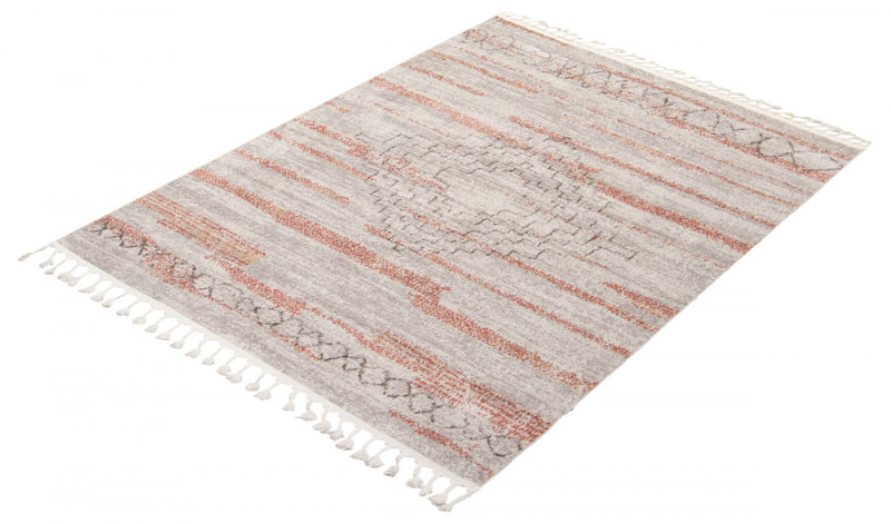Vera Aztec Ivory/Copper Area Rug - 7'10\" x 10'5\"