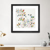 "Rainbow Vines With Berries" Matted and Framed Black 30x30 Wall Art