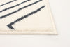 August Geod White-Navy 6'7" x 9'6" Area Rug
