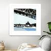 "To The Cut" Matted and Framed White 36x36 Wall Art