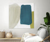 "Beige And Navy Abstract" Giant Art 72x72 Wall Art