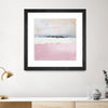 "Pink Sea Abstract" Matted and Framed Black 36x36 Wall Art
