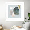 "Assembly I" Matted and Framed White 30x30 Wall Art