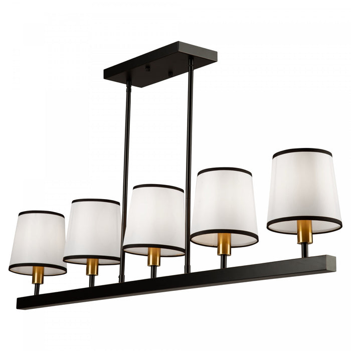Coco 5-Light Black Gold Ceiling Light