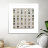 "Windows Ii" Matted and Framed White 30x30 Wall Art