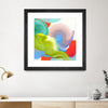 "Vav 05" Matted and Framed Black 30x30 Wall Art
