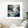 "Float 3" Matted and Framed White 30x30 Wall Art