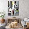 "Oceanrain" Canvas Framed Black 30x40 Wall Art