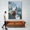 "Haute Couture Blue" Giant Art 72x54 Wall Art