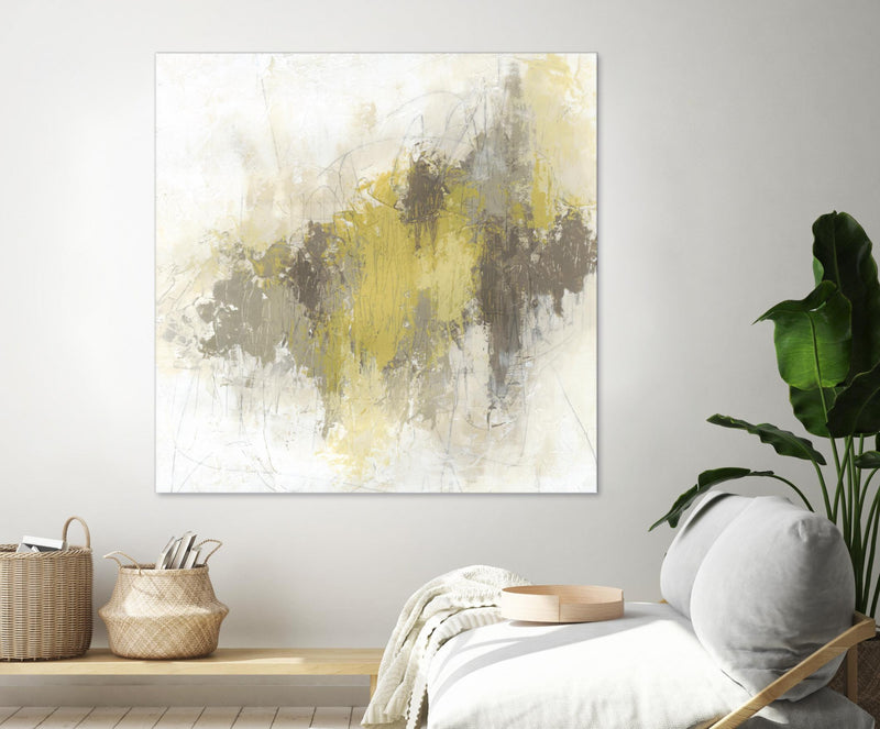 \"Saffron Abstract I\" Giant Art 72x72 Wall Art