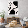"Mouvement" Canvas Framed Black 18x24 Wall Art