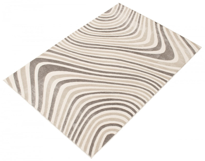 Nikkos Ivory 5'3\" x 7'7\" Area Rug
