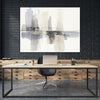 "Improvisation Ii Gray" Giant Art 72x54 Wall Art