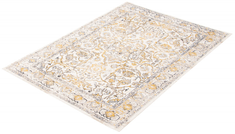 Legacy Ivory Machine Washable Area Rug - 6'0\" x 9'0\"