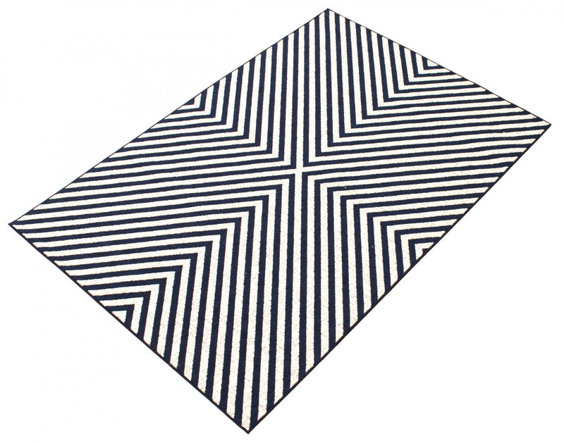 Dodie Blue-Ivory 5'3\" x 7'7\" Area Rug