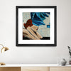 "On The Rocks" Matted and Framed Black 36x36 Wall Art