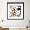 "Tammy & Greg's Pool Party" Matted and Framed Black 36x36 Wall Art