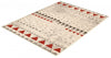 Raja Ivory-Red Area Rug - 3'11" x 5'7"