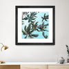 "Palm 03" Matted and Framed Black 36x36 Wall Art
