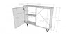 Nordika 2-Door Accent Cabinet - Nutmeg/Charcoal 